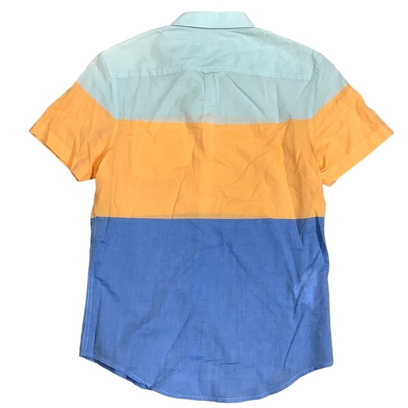 Men's Penguin Small Button Front Shirt Block Colors Short Sleeve Casual NWOT - Picture 4 of 11